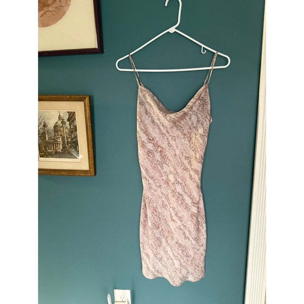 Fate snakeskin-print cowl neck mini dress 256